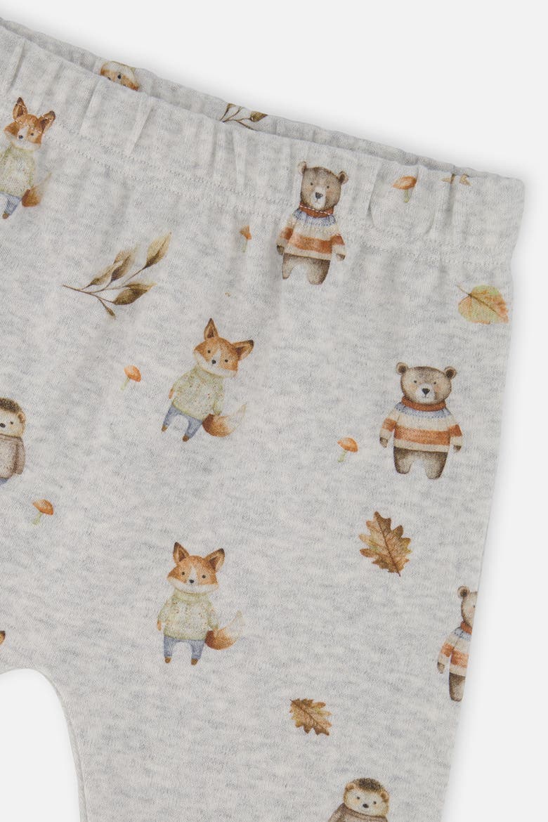 Organic Cotton Animal Pants and Long Sleeve Top Set, Alternate, color, Beige Animal Print