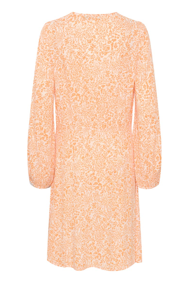 Zaya Knee-Length Long Sleeve Dress, Alternate, color, Tangerine Ditsy Print