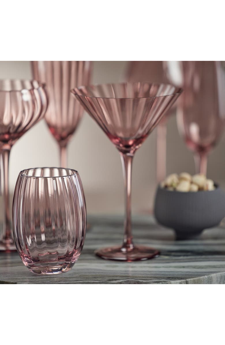 Zodax Malden Optic Set of 4 Stemless Glasses, Alternate, color, Purple