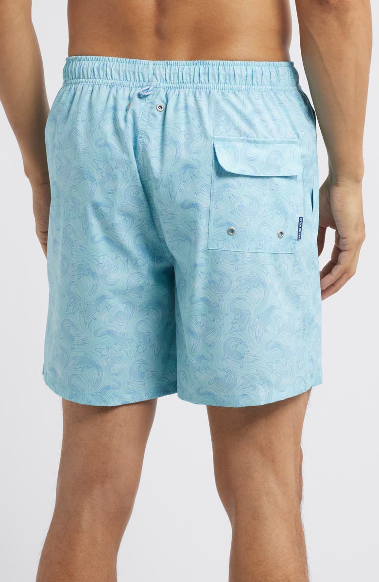 Peter Millar Caiman Islands Swim Trunks, Alternate, color, Icy Mint