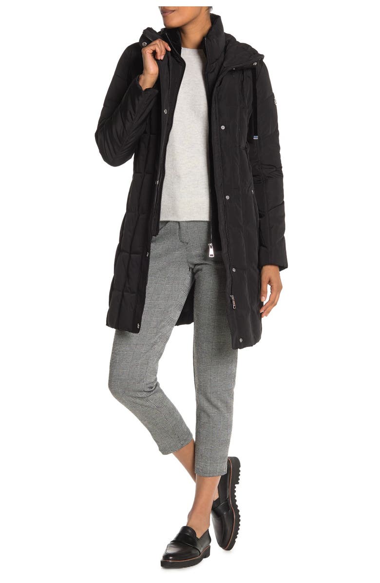 Calvin Klein Hooded Quilted Long Jacket, Main, color, 