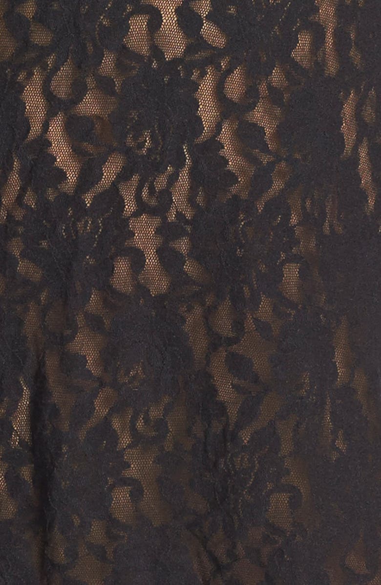 Hanky Panky Signature Lace Retro Plunge Chemise, Alternate, color, Black