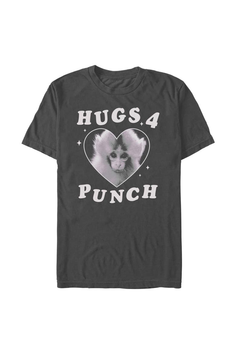 Men's Lost Gods Hugs For Punch Heart  Graphic T-Shirt, Main, color, Charcoal