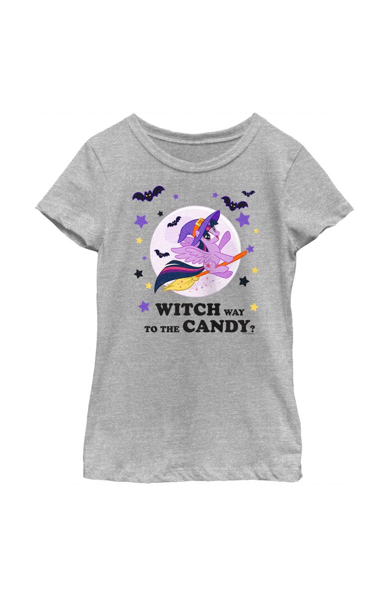 MY LITTLE PONY Girl's My Little Pony Halloween Twilight Sparkle Witch Candy  Graphic T-Shirt, Main, color, Athletic Heather