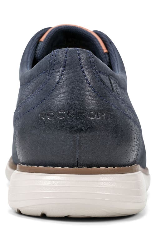 Rockport Garett Plain Toe Derby In Dark Blue