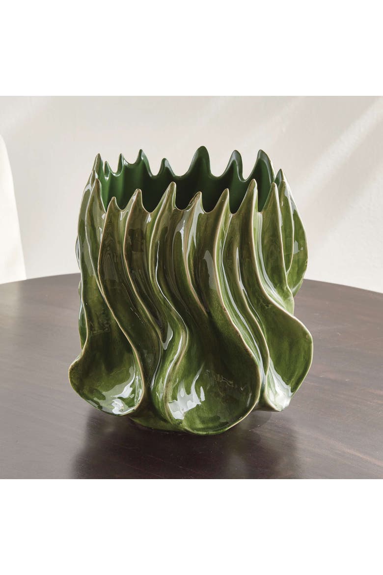 Callista Vase, Alternate, color, Green