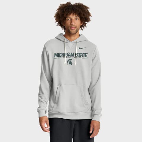 Men's Nike Gray Michigan State Spartans 2025 Sideline Standard Issue Dri-FIT Hoodie