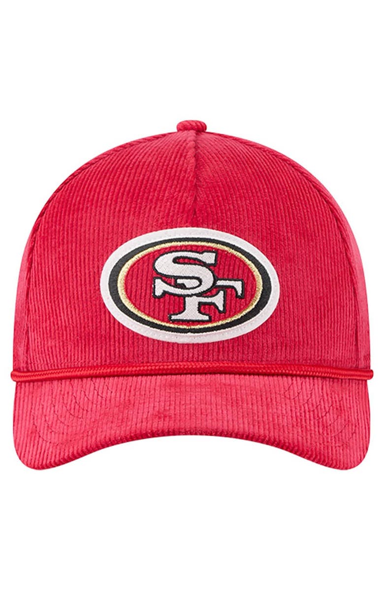 New Era Men's New Era Scarlet San Francisco 49ers Cord Corduroy 9FORTY A-Frame Adjustable Hat, Alternate, color, Scarlet