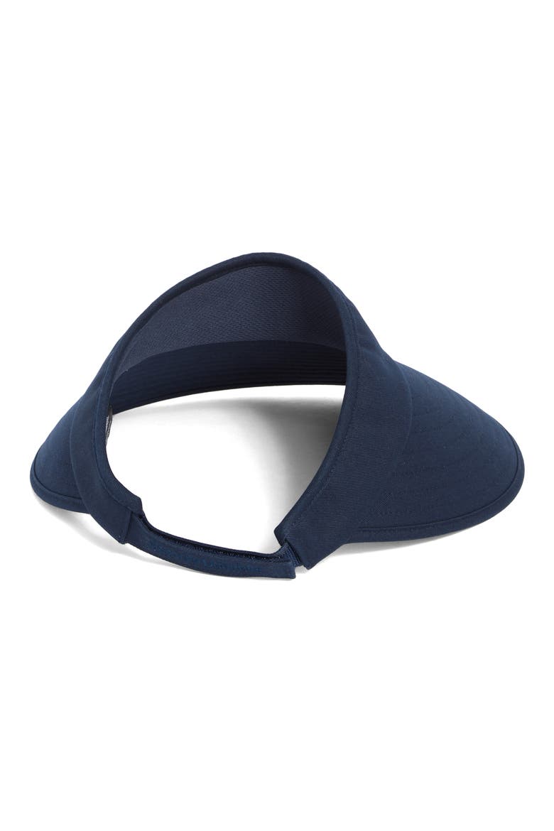 Wide Brim Twill Visor, Alternate, color, NAVY