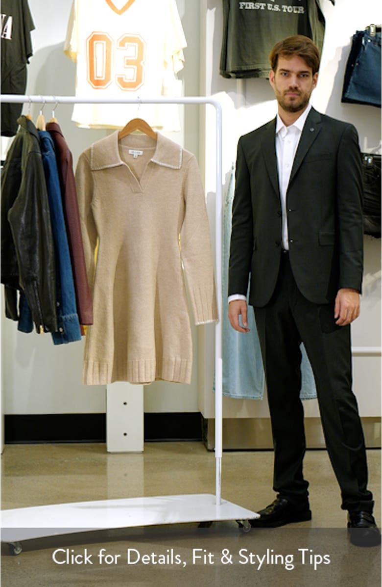 Whip Stitch Polo Sweater Dress, sales video thumbnail