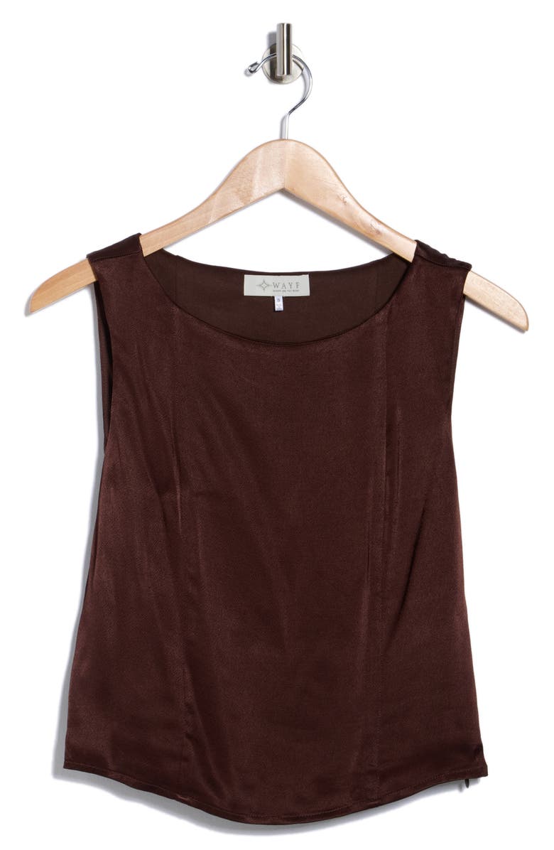 WAYF Sleeveless Tank Top, Alternate, color, Espresso