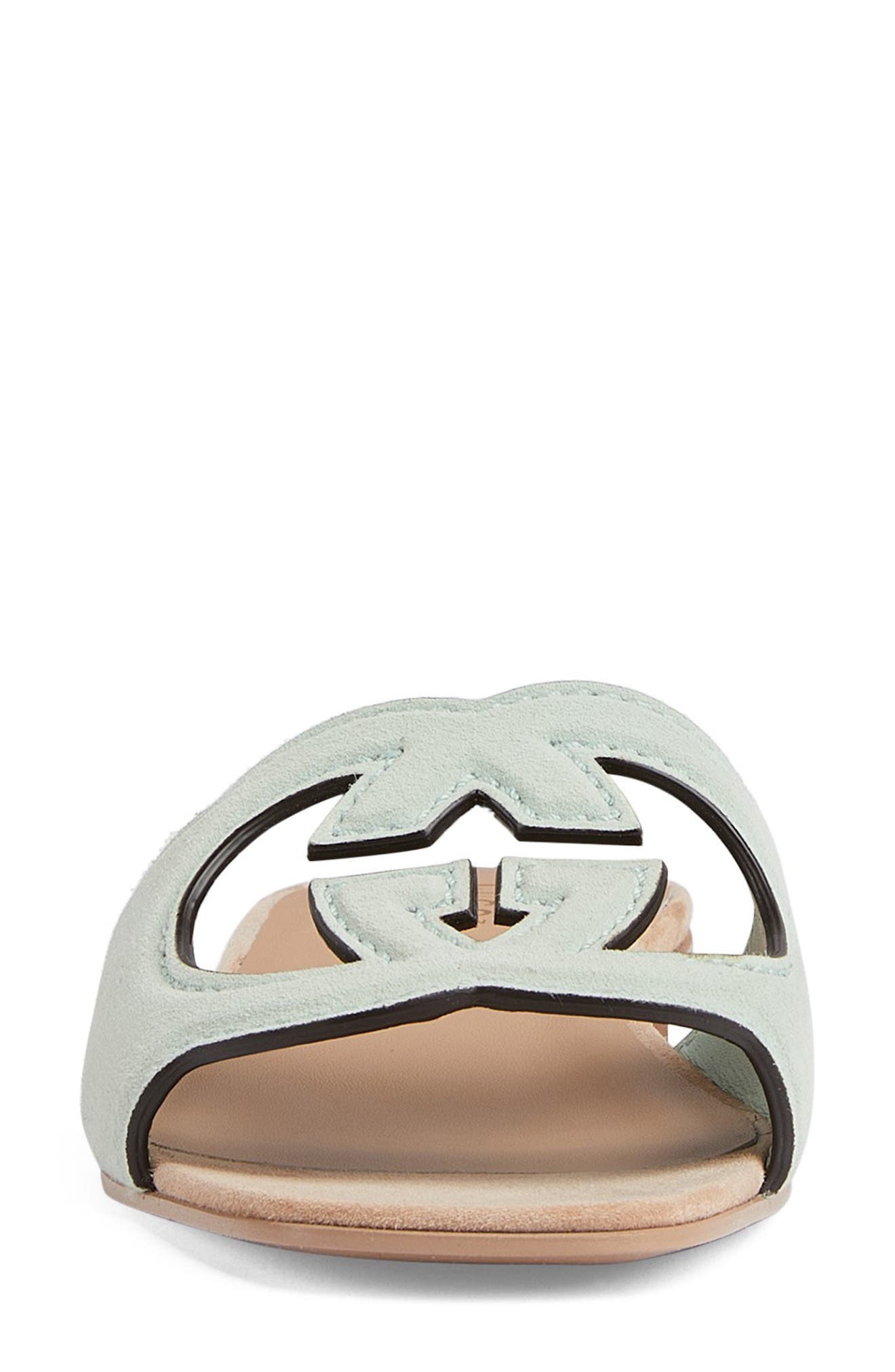 Gucci Interlocking-G Cutout Slide Sandal, Alternate, color, 