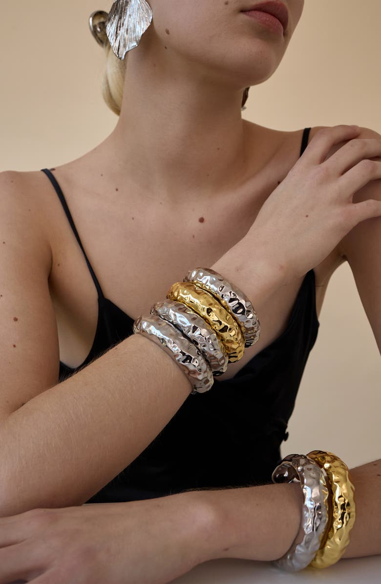 LELET NY Hammered Arch Cuff Bracelet, Alternate, color, Gold