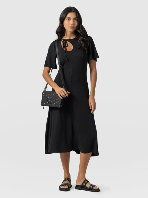 Saint And Sofia Saint + Sofia Freya Tie Dress In Black