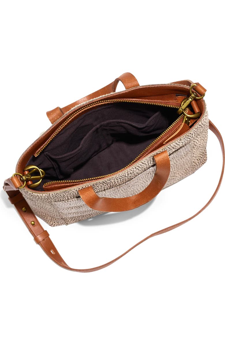 Madewell The Zip Top Small Spotted Calf Hair Transport Crossbody Bag, Alternate, color,