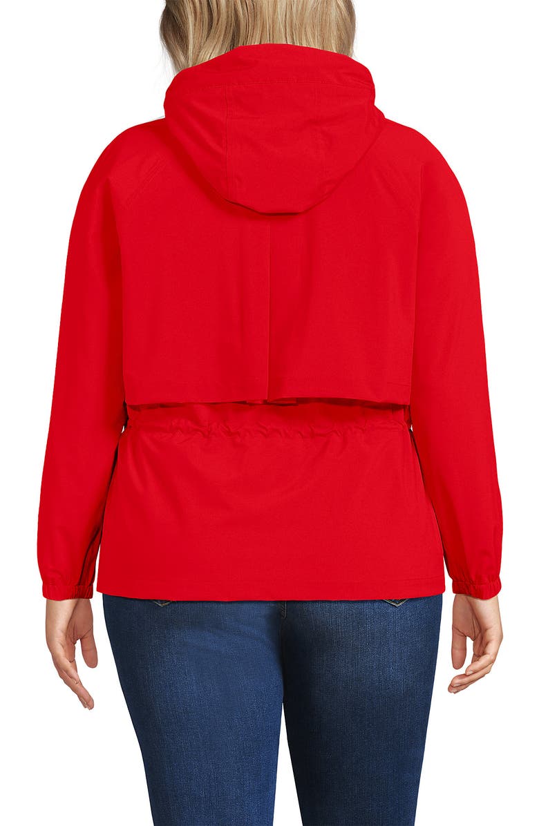 Lands' End Squall Packable Rain Jacket, Alternate, color, Coral Red