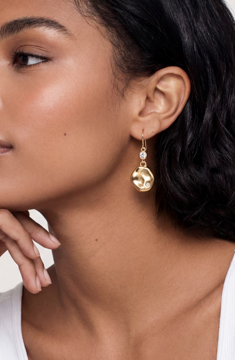 Ettika Circular Drop Earrings, Alternate, color, Gold