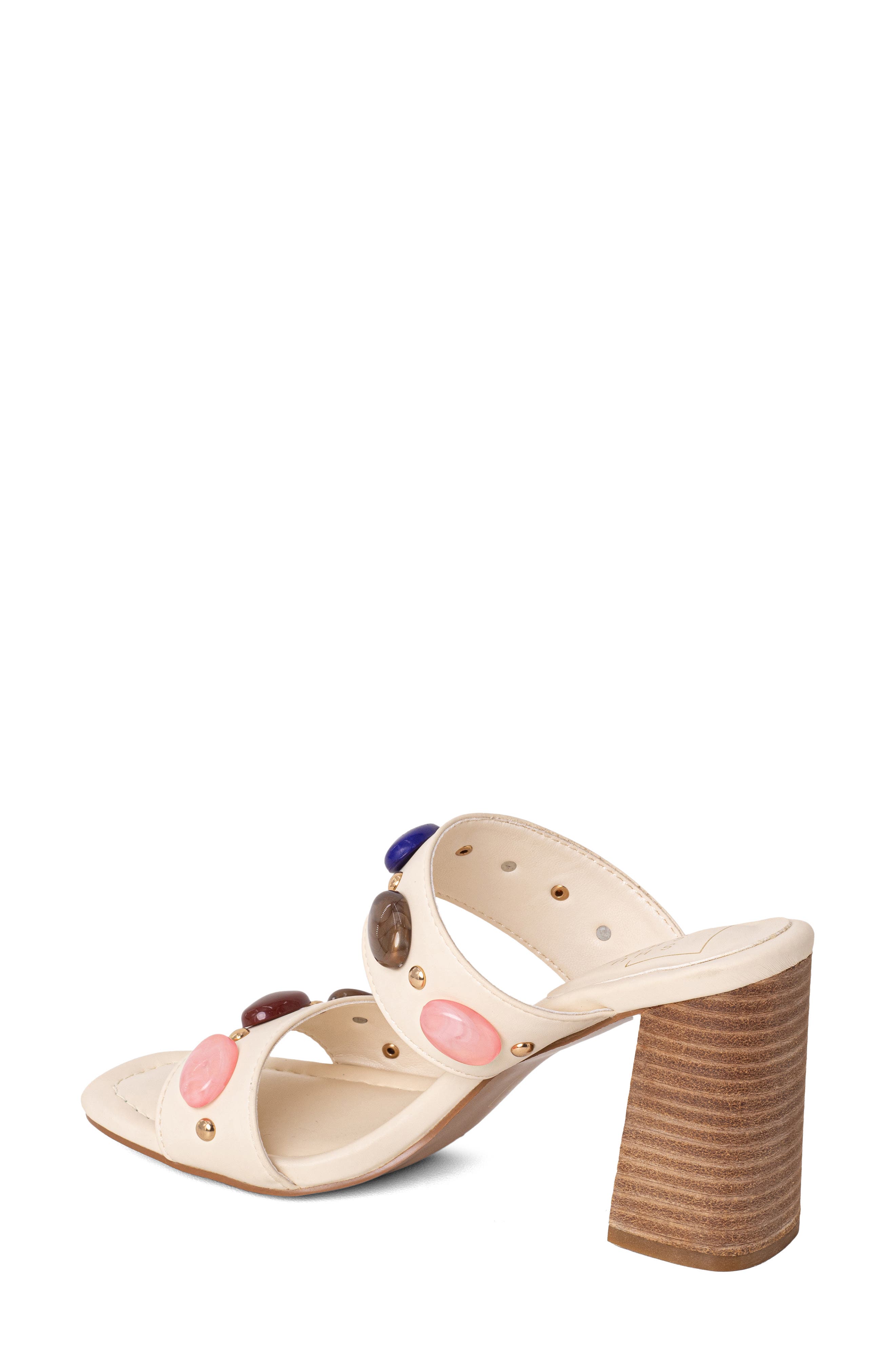 SHUSHOP Elizabeth Block Heel Sandal, Alternate, color, Bone