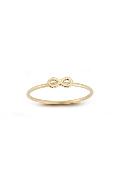 14K Gold Infinity Ring
