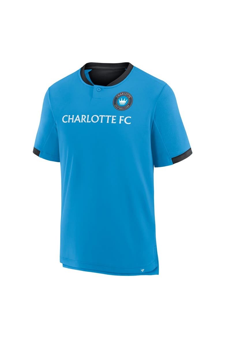 Men's Fanatics Blue Charlotte FC Stoppage Time Striker T-Shirt, Alternate, color, Blue