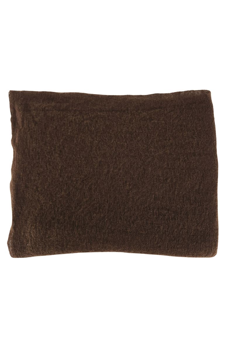 Large Cashmere Plain Stole, Alternate, color, BROWN
