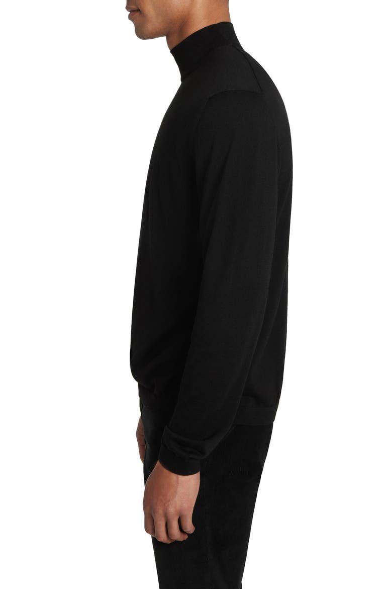 Beaudry Mock Neck Wool Blend Sweater, Alternate, color, BLACK