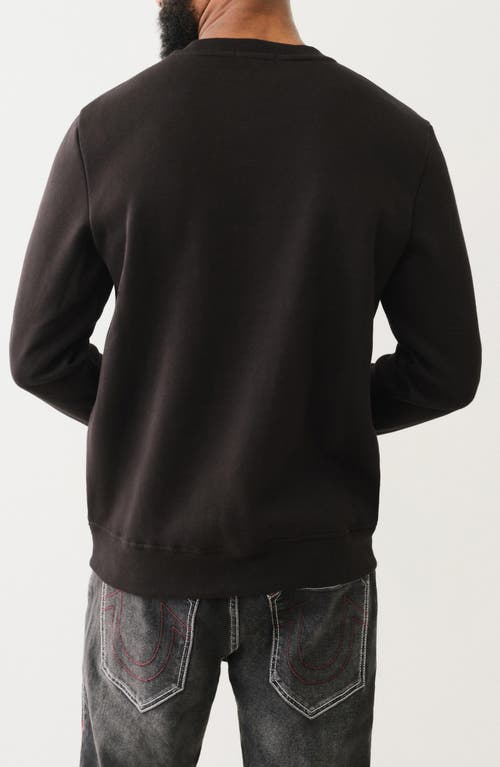 True Religion Embossed Arch Sweatshirt Black In Jet Black