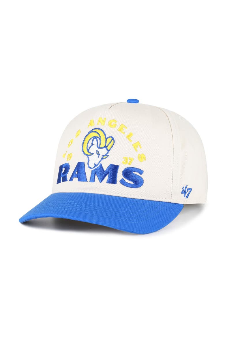 Men's '47 Natural Los Angeles Rams  Arcitext Hitch Adjustable Hat, Main, color, Natural