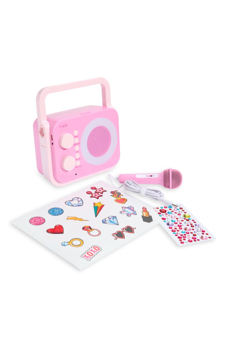 FAO Schwarz Portable Karaoke Station, Main, color, Light/ Pastel Pink