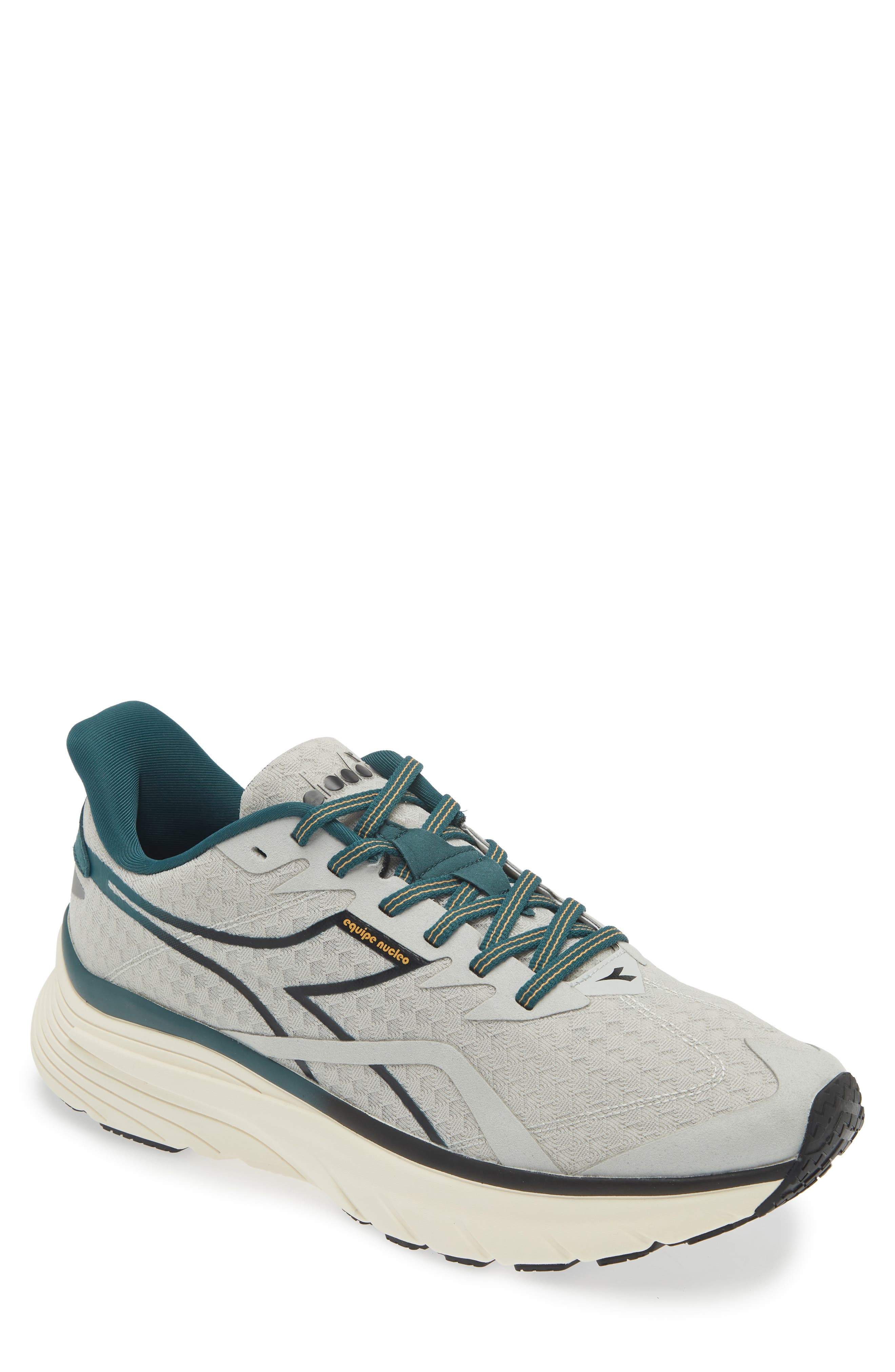 Equipe Nucleo Running Shoe, Main, color, SILVER DD/ BLACK/ MEDITERRANEA