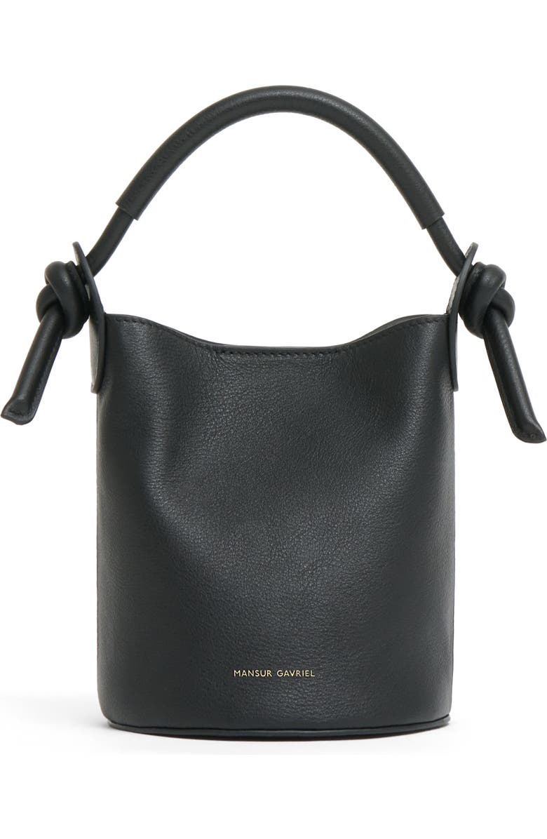 Mansur Gavriel Mini Mini Fortuna Bucket Bag, Main, color, Black