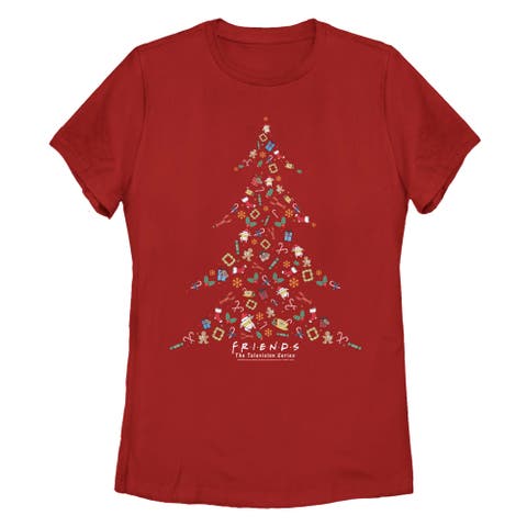 Women's Friends Christmas Icons  Graphic T-Shirt