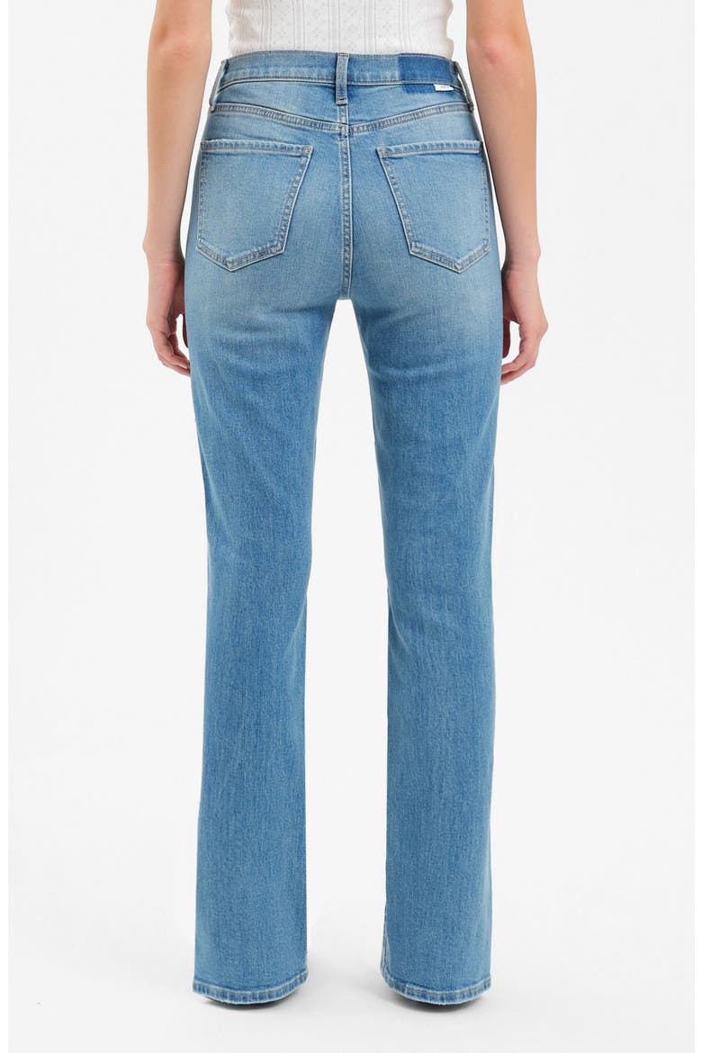 Downtown High Waist Split Hem Straight Leg Jeans, Alternate, color, CHATTY