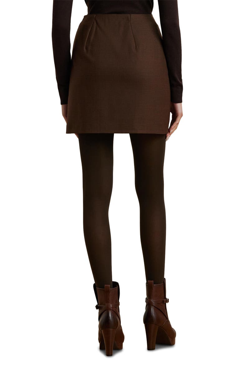 Yarn Dye High Waist Skirt, Alternate, color, BURGUNDY MULTI