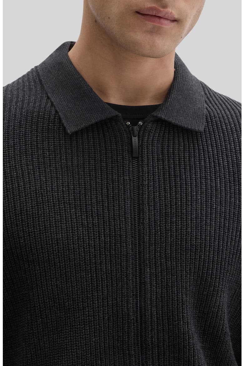 Gregorio Full Zip Cardigan Sweater, Alternate, color, BLACK