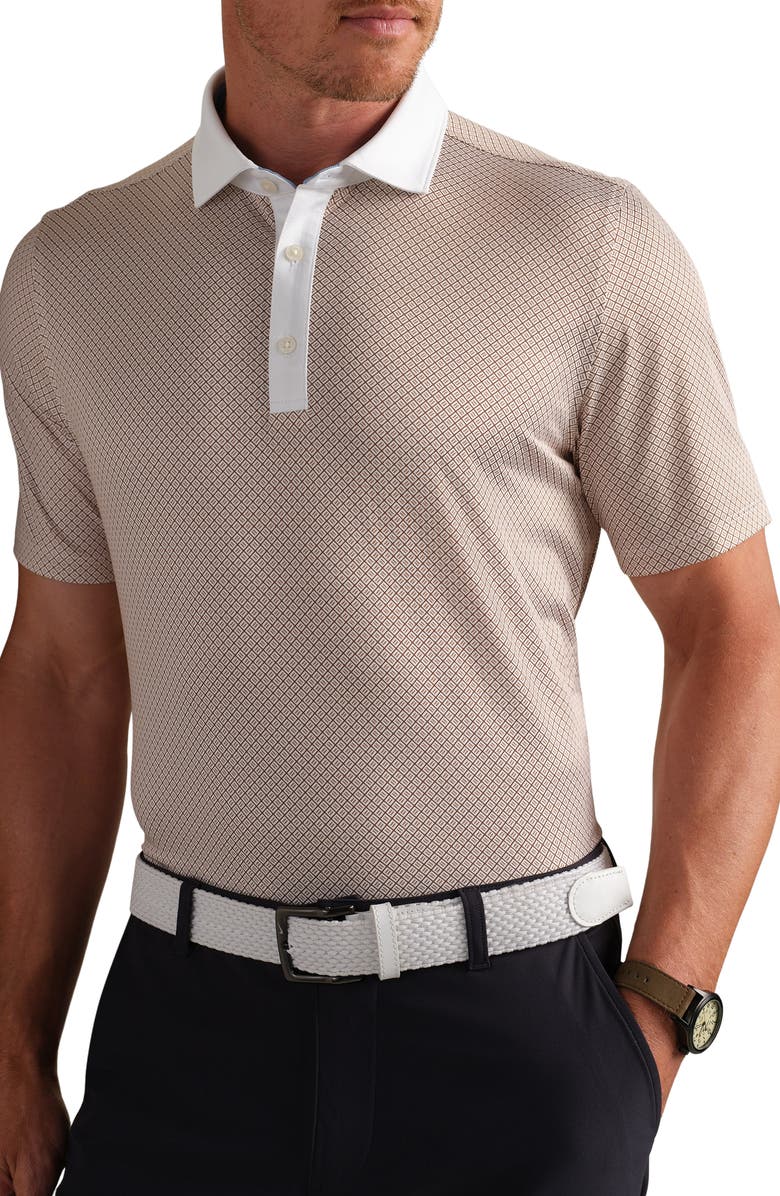 Rhone Golf Sport Geo Print Performance Polo, Main, color, 