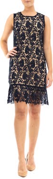 Nina Leonard Sleeveless Lace Dress