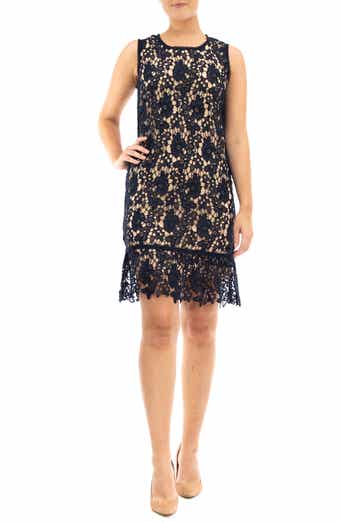 Nina Leonard Sleeveless Lace Dress