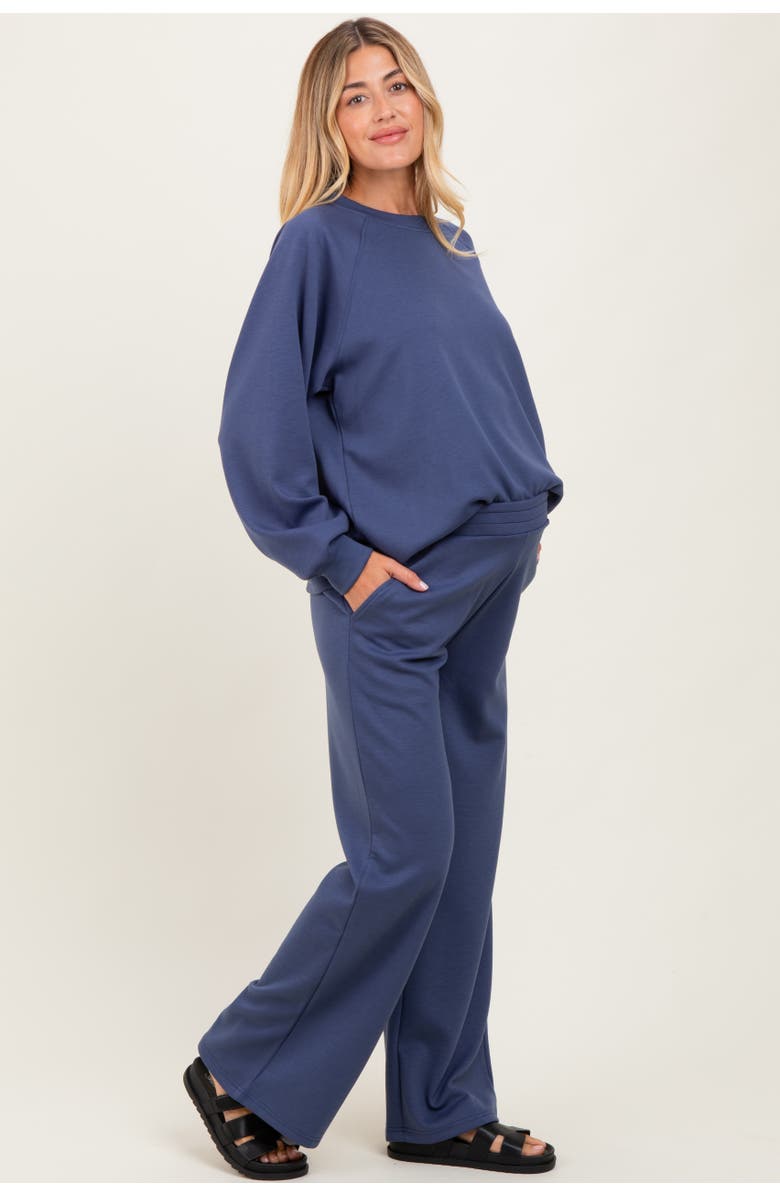 PinkBlush Crewneck Pullover Pant Set, Alternate, color, Blue