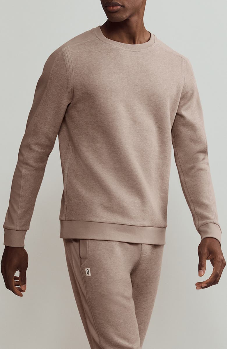 Rhone Heritage Midweight Crewneck Sweatshirt, Alternate, color, Coffee Heather