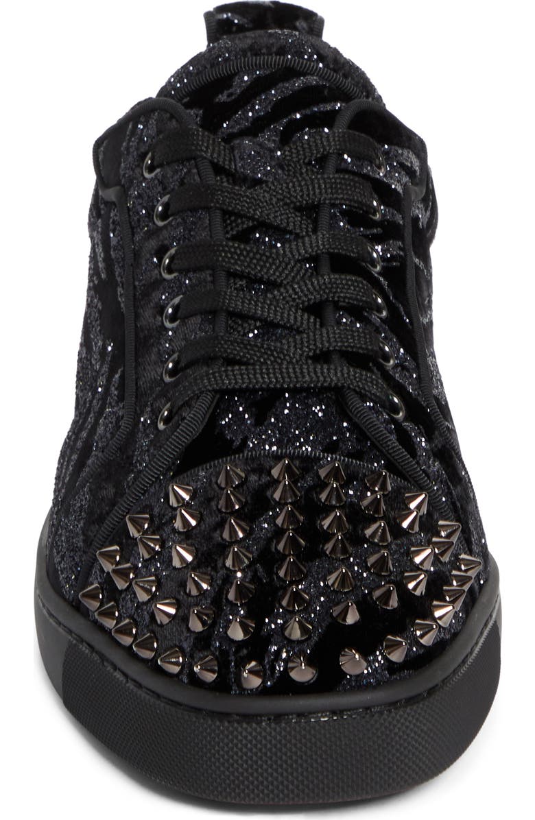 Christian Louboutin Louis Junior Spikes Orlato Sneaker, Alternate, color, Black