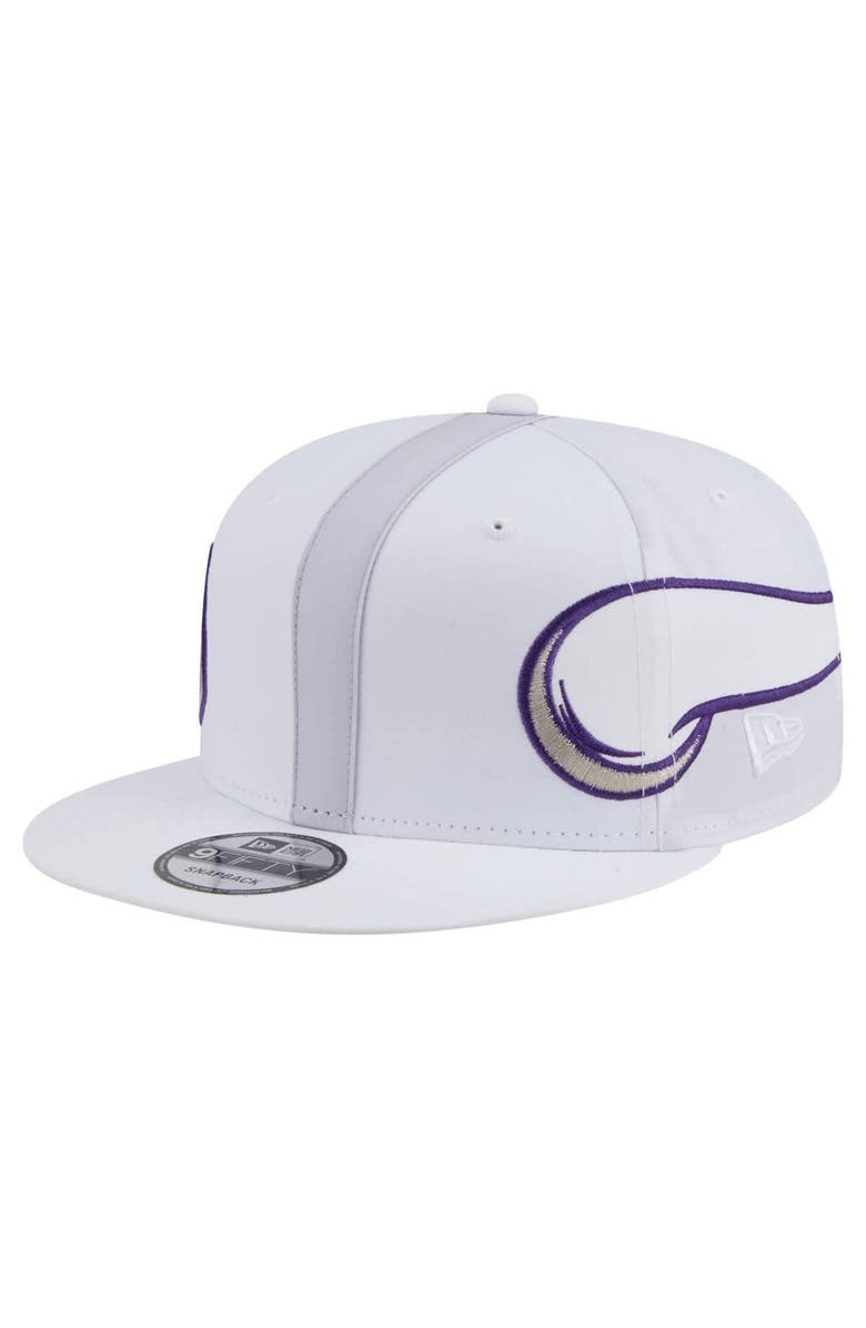 New Era Men's New Era White Minnesota Vikings Helmet 9FIFTY Snapback Hat, Alternate, color, 
