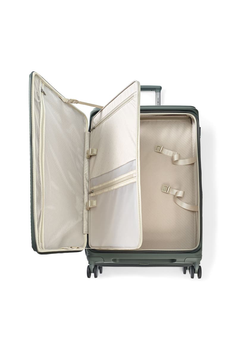 Paralux Expandable 28" Large Checked Spinner Luggage, Alternate, color, Olive