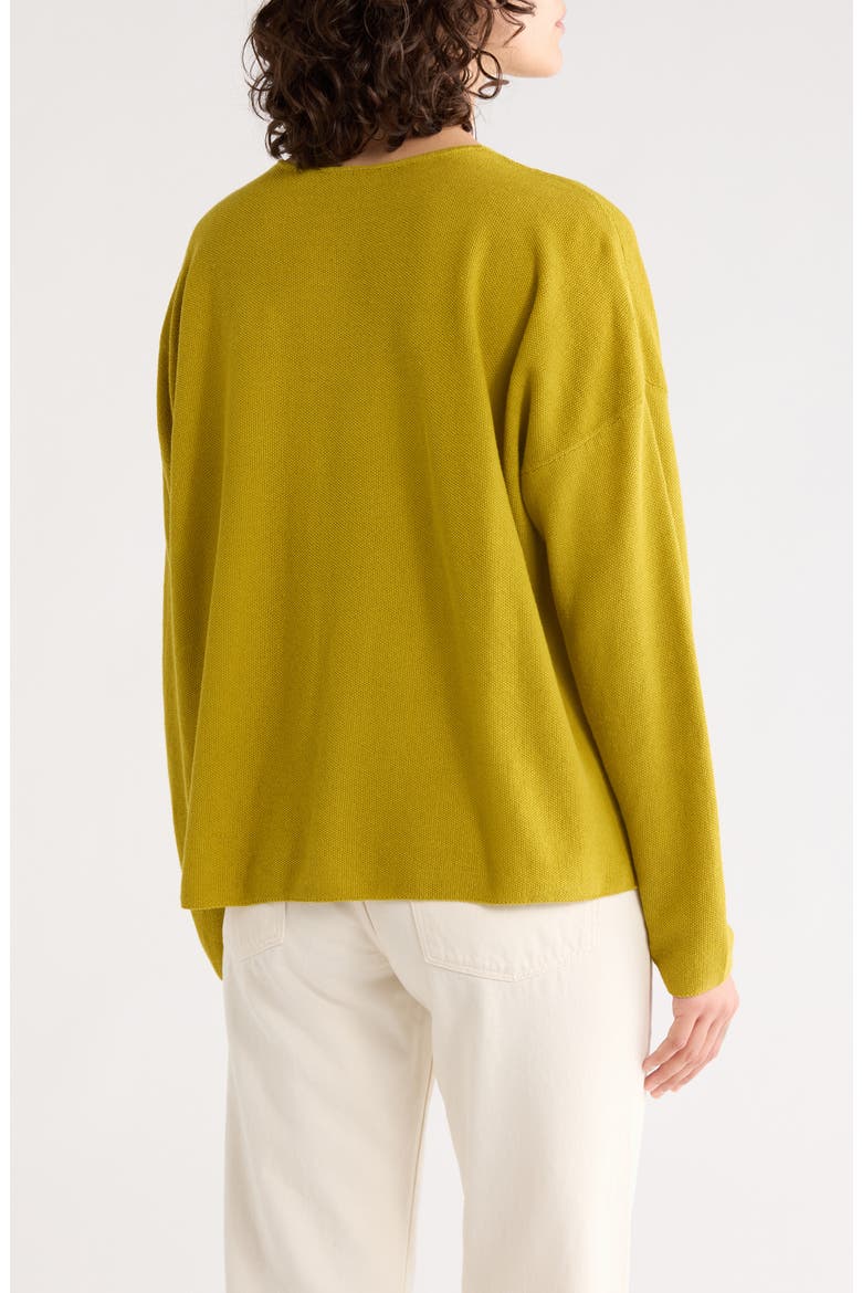 Organic Linen & Organic Cotton V-Neck Sweater, Alternate, color, GOLDEN PEAR