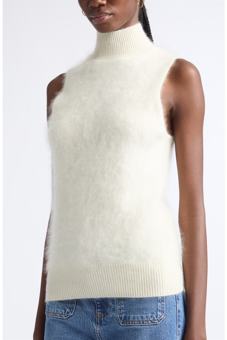 Dora Mock Neck Cashmere Sweater, Alternate, color, IVORY