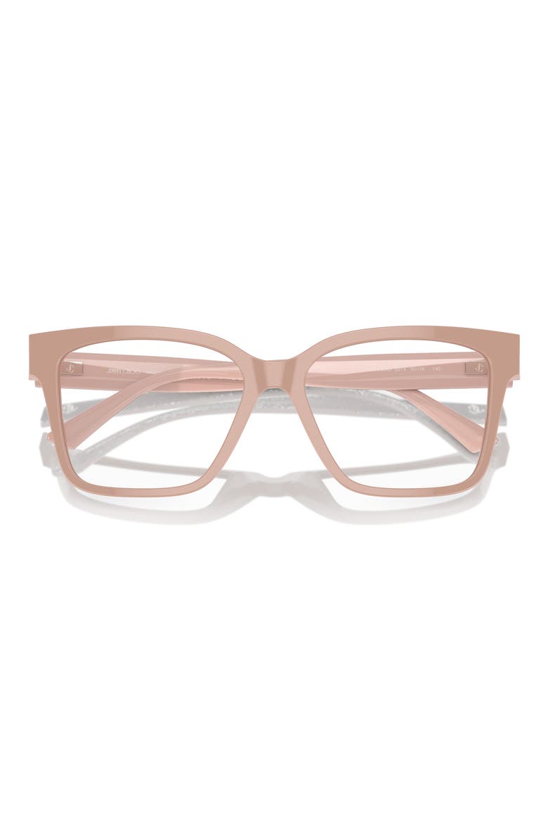 53mm Pillow Optical Glasses, Alternate, color, PINK / DEMO LENS