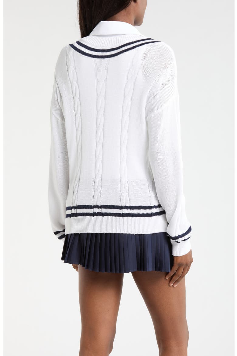 Club Stripe Sweater, Alternate, color, BRILLIANT WHITE/ NAVY BLAZER