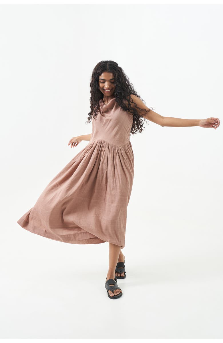 World of Crow The Garnet Pink midi Dress, Alternate, color, 