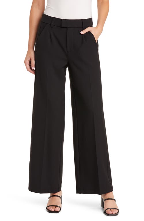 Wit & Wisdom 'Ab'Solution Skyrise Pleated Wide Leg Pants in Black 