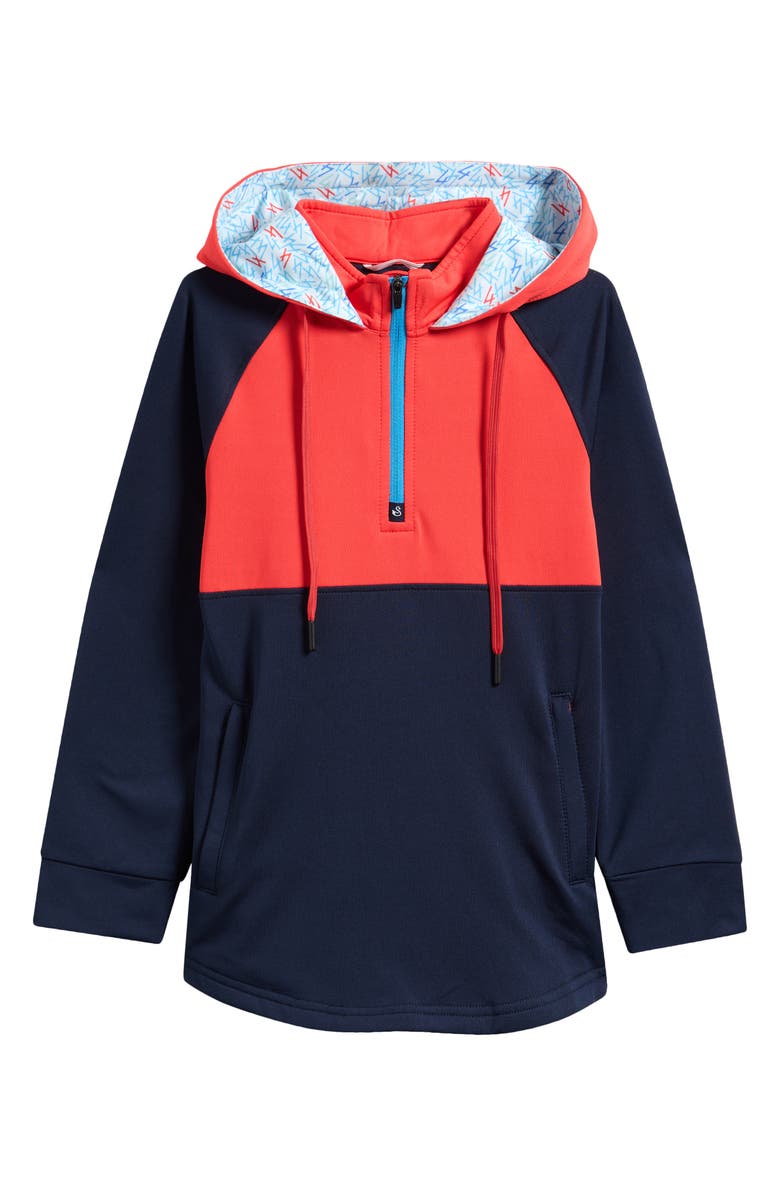 Swannies Kids' Logan Hoodie, Main, color, Red-Nvy